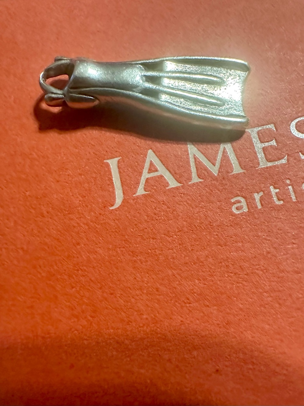 Retired James Avery Sterling Silver Scuba Diving Fin charm